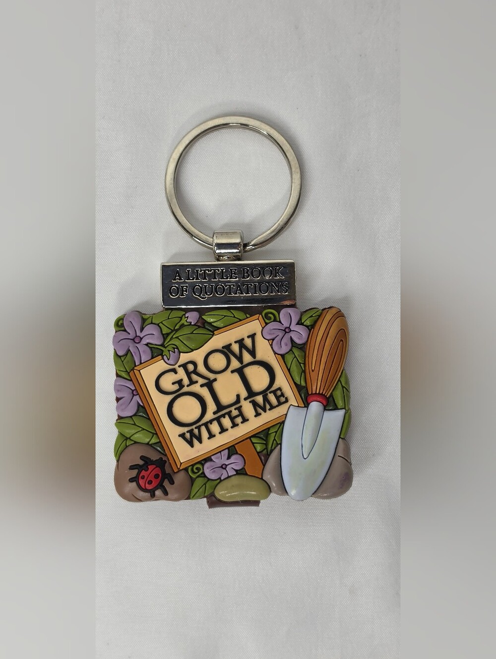 History & Heraldry Mini Quotation Book Keychain Grow Old With Me Garden Novelty